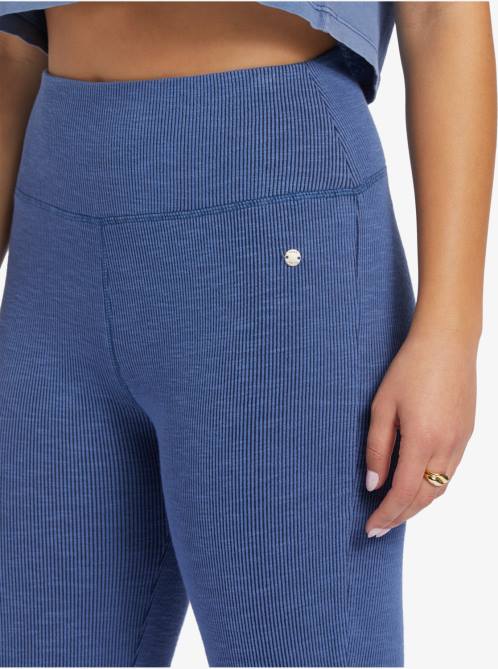 X4FH267 mood indigo Zuma Knit High Waist Knit Flare Pants Women Roxy | Pants