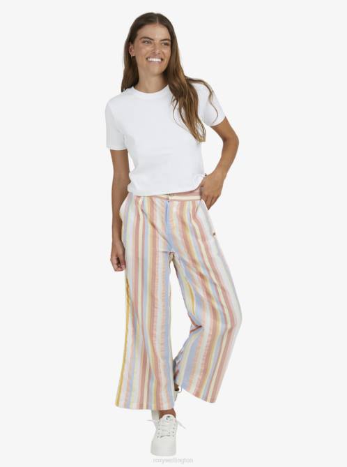 X4FH374 color current pale banana South Pacific Cropped Pants Women Roxy | Pants