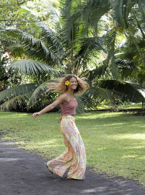 X4FH38 mock orange delic Midnight Avenue Wide Leg Pants Women Roxy | Pants