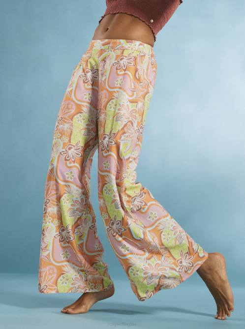 X4FH38 mock orange delic Midnight Avenue Wide Leg Pants Women Roxy | Pants
