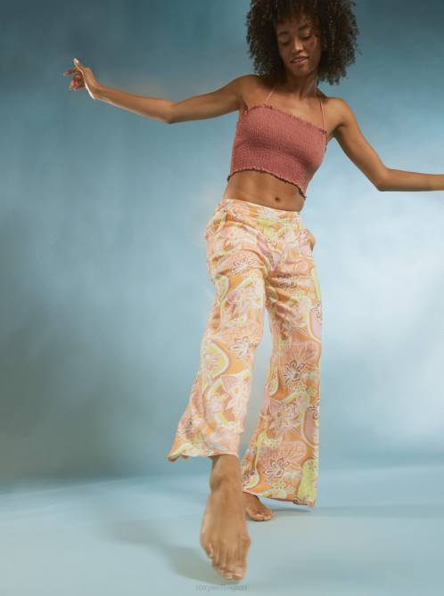 X4FH38 mock orange delic Midnight Avenue Wide Leg Pants Women Roxy | Pants