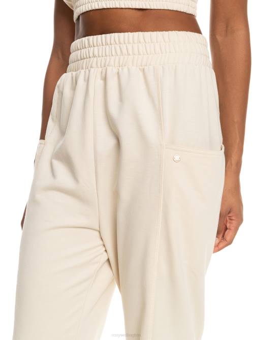 X4FH427 tapioca Next Set Drop Crotch Joggers Women Roxy | Pants