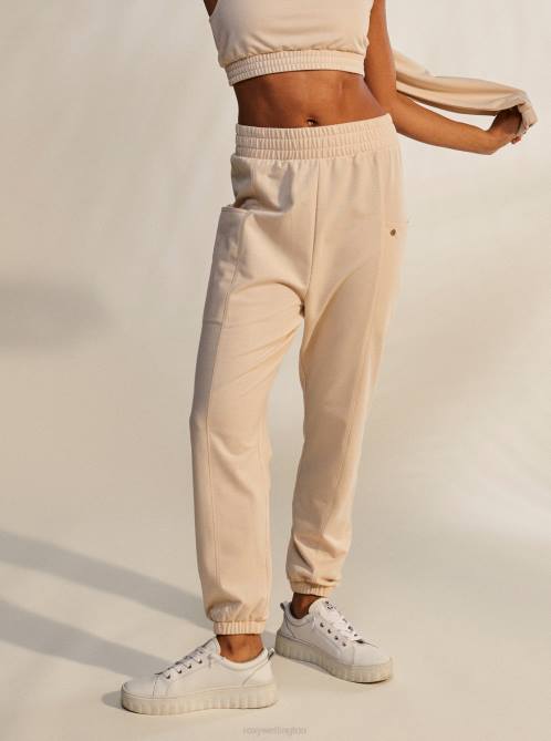 X4FH427 tapioca Next Set Drop Crotch Joggers Women Roxy | Pants