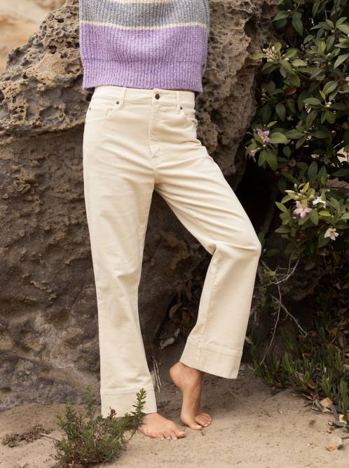 X4FH508 tapioca Jana Cord High Waist Corduroy Pants Women Roxy | Pants