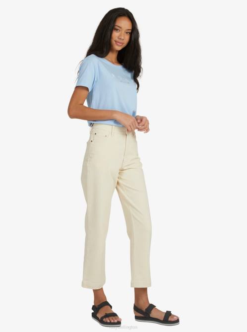 X4FH508 tapioca Jana Cord High Waist Corduroy Pants Women Roxy | Pants