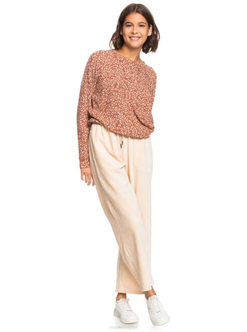 X4FH542 tapioca Escape Plan High-Waisted Sweatpants Women Roxy | Pants