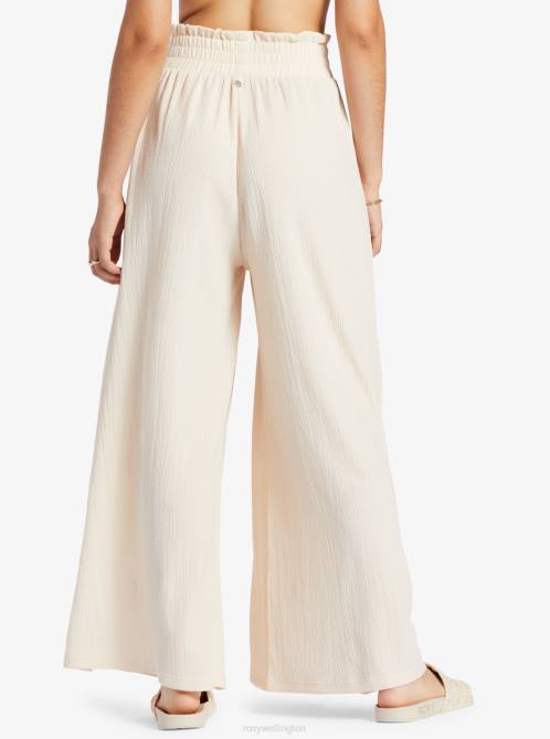 X4FH64 tapioca Jetsetter Wide Leg Pants Women Roxy | Pants