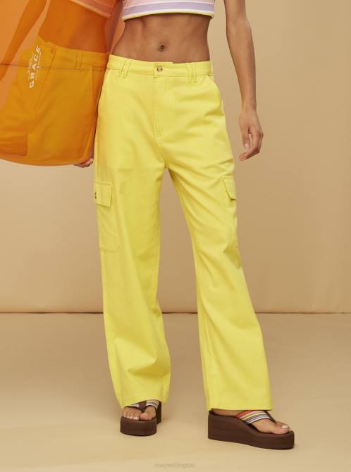 X4FH9 yellow plum Surf.Kind.Kate. Cargo Pants Women Roxy | Pants