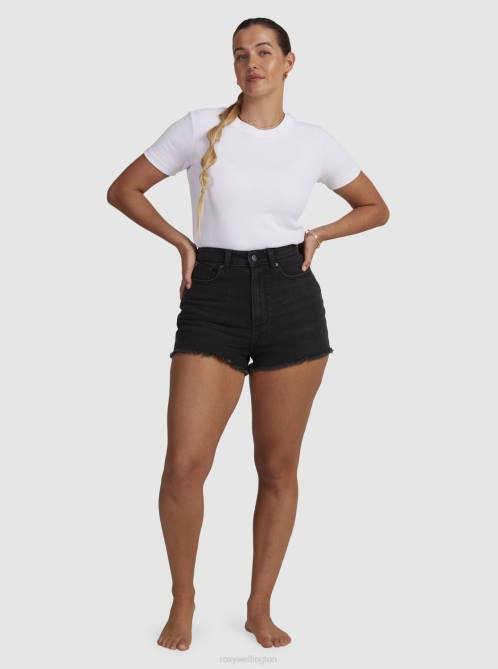 X4FH137 anthracite Eva Denim Shorts Women Roxy | Shorts