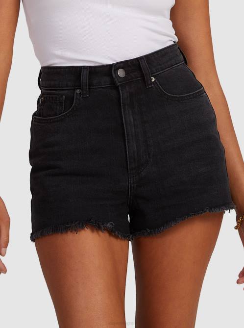 X4FH137 anthracite Eva Denim Shorts Women Roxy | Shorts