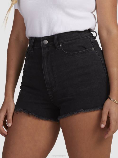 X4FH137 anthracite Eva Denim Shorts Women Roxy | Shorts