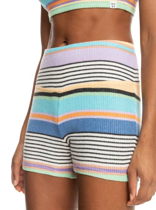 X4FH228 anthracite good vibration Best Time Of Day Cozy Rib Knit Shorts Women Roxy | Shorts