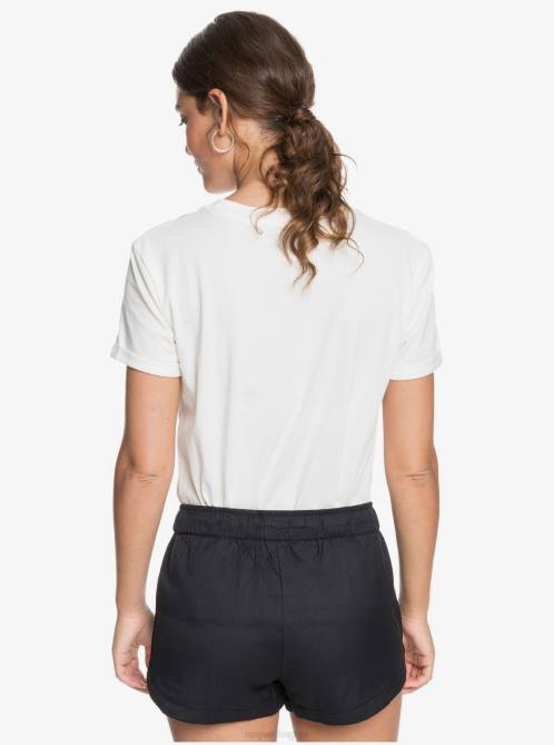 X4FH240 true black New Impossible Love Elastic Waist Shorts Women Roxy | Shorts