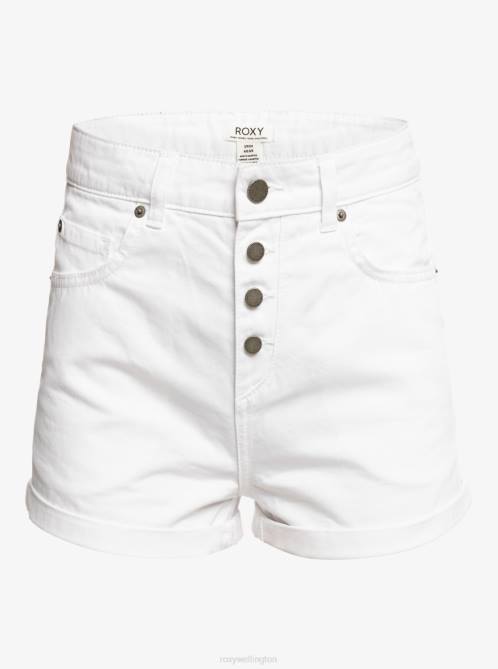 X4FH354 off white Authentic Summer High Denim Shorts Women Roxy | Shorts