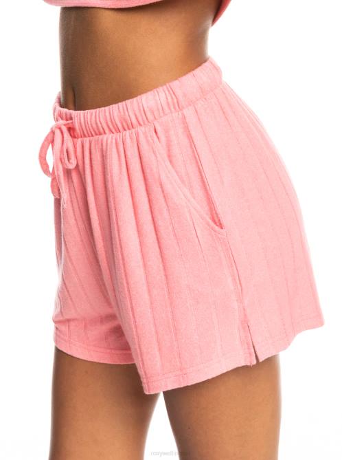 X4FH392 tea rose Catch Me If You Can Wide Rib Shorts Women Roxy | Shorts