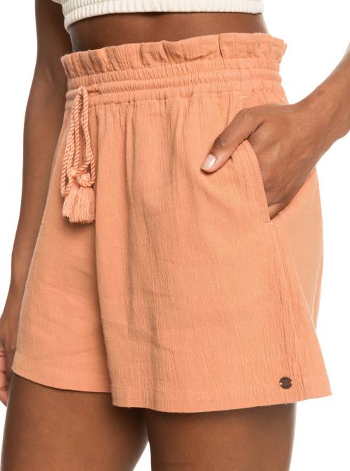 X4FH401 cork Sweet Souvenir High Waist Shorts Women Roxy | Shorts