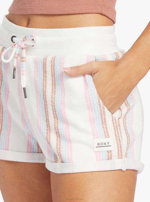 X4FH439 bonzer stripe snow white Waves And Rays Fleece Bottom Women Roxy | Shorts