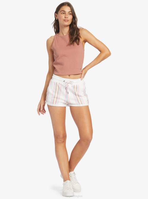 X4FH439 bonzer stripe snow white Waves And Rays Fleece Bottom Women Roxy | Shorts