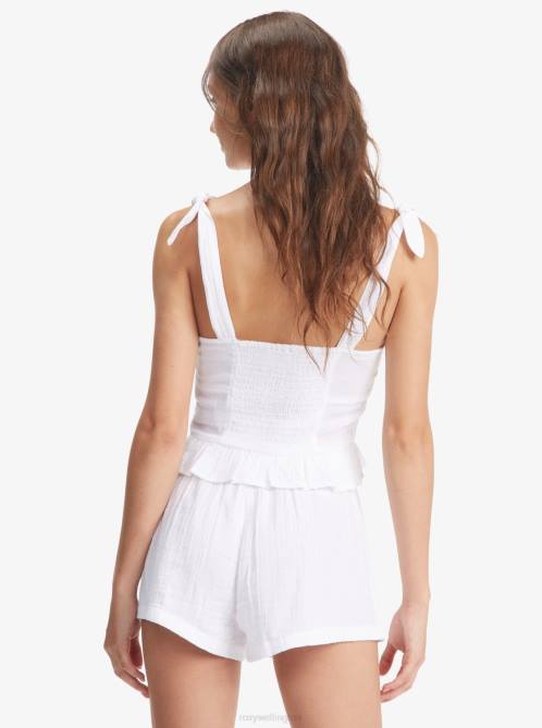 X4FH449 snow white Sunset Mind Beach Shorts Women Roxy | Shorts