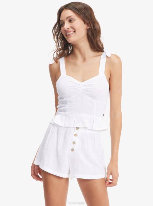 X4FH449 snow white Sunset Mind Beach Shorts Women Roxy | Shorts