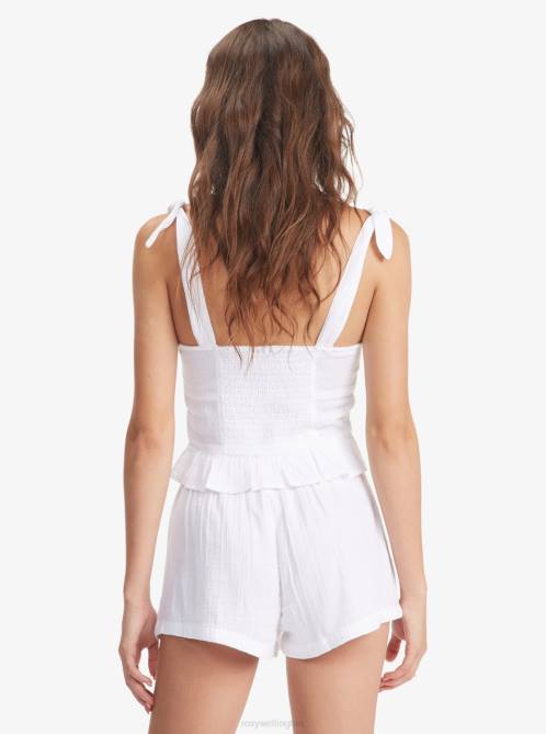 X4FH449 snow white Sunset Mind Beach Shorts Women Roxy | Shorts