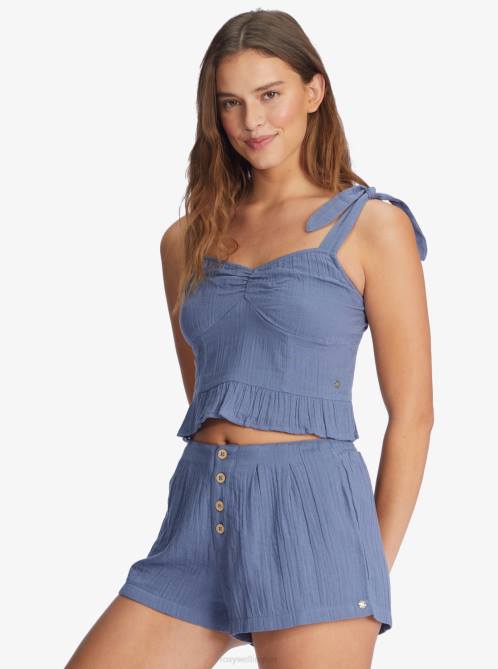 X4FH489 bijou blue Sunset Mind Beach Shorts Women Roxy | Shorts