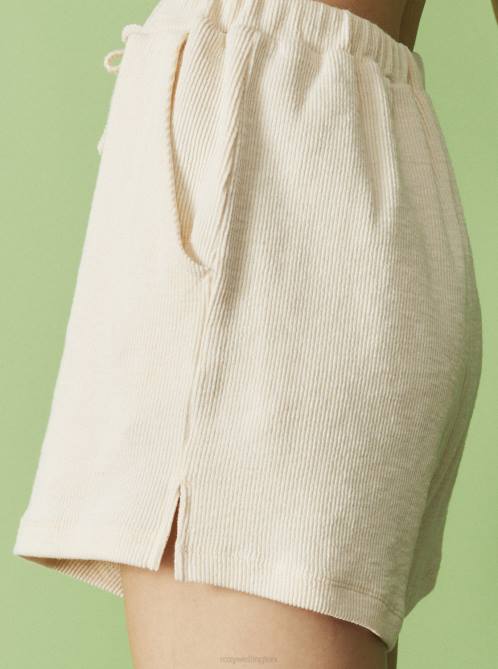 X4FH84 tapioca Sand Path Elastic Waist Shorts Women Roxy | Shorts
