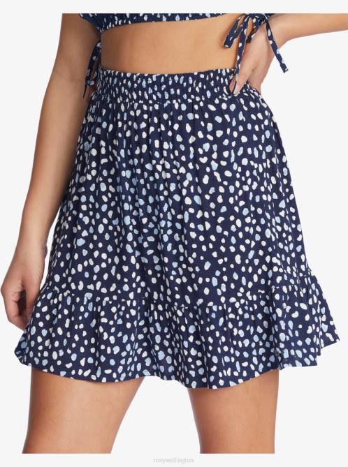 X4FH452 mood indigo wild dots Girls Night Out Skirt Women Roxy | Skirts