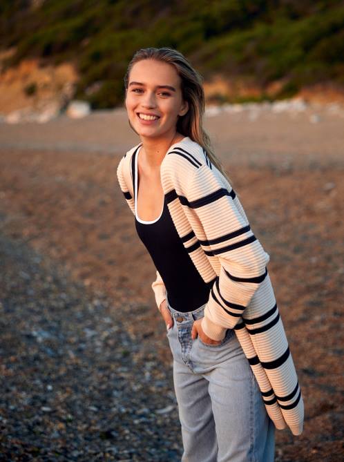 X4FH363 tapioca Above The Sun Cardigan Women Roxy | Cardigans