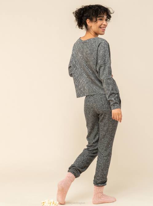 X4FH448 anthracite heather High Tide Knit Top Women Roxy | Sweaters