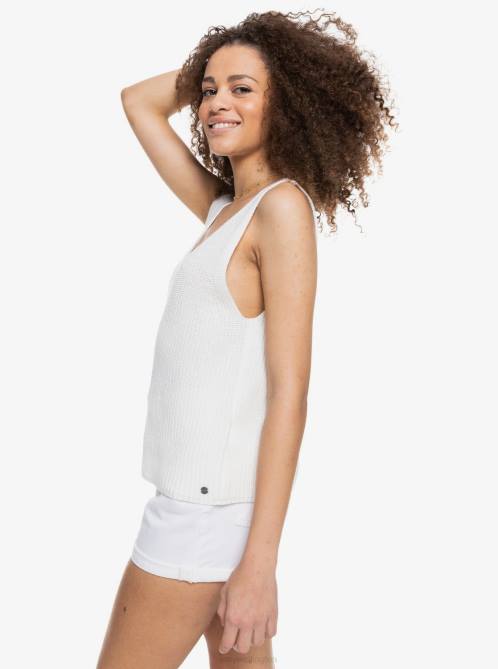 X4FH474 snow white Bright Place Sleeveless Sweater Women Roxy | Sweaters