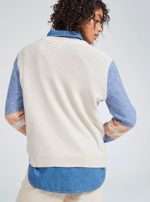 X4FH491 bijou blue Real Groove Striped Sweater Women Roxy | Sweaters