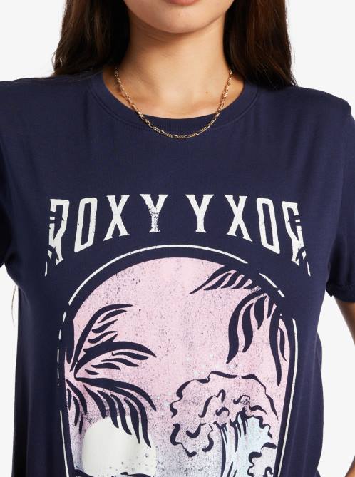 X4FH114 mood indigo Paradise View Oversized T-Shirt Women Roxy | T-shirts