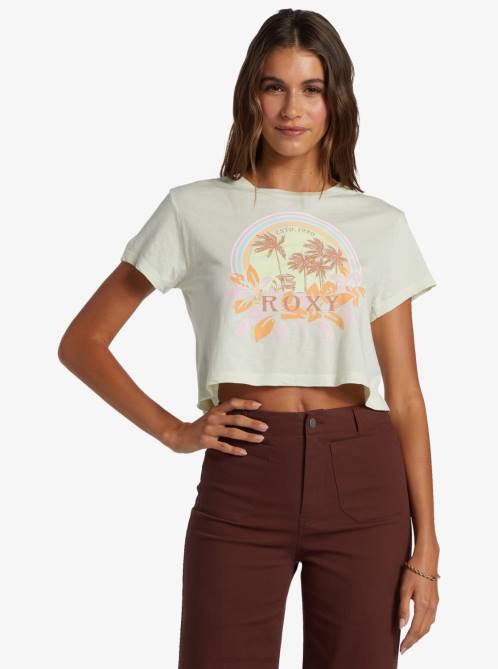 X4FH284 ambrosia Haleiwa Moment Cropped T-Shirt Women Roxy | T-shirts