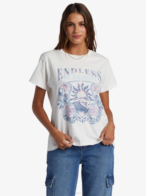 X4FH289 snow white Endless Sunshine Oversized T-Shirt Women Roxy | T-shirts