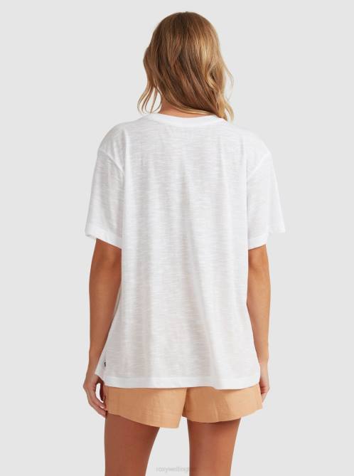 X4FH303 bright white Crystal Visions Oversized T-Shirt Women Roxy | T-shirts