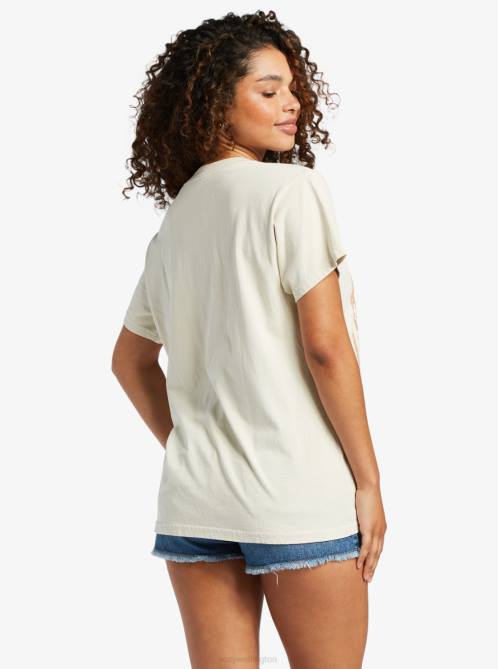 X4FH35 tapioca Rays Oversized T-Shirt Women Roxy | T-shirts