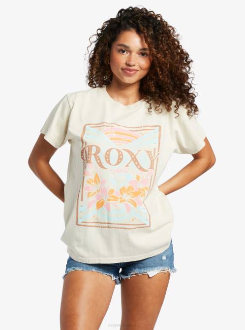 X4FH35 tapioca Rays Oversized T-Shirt Women Roxy | T-shirts