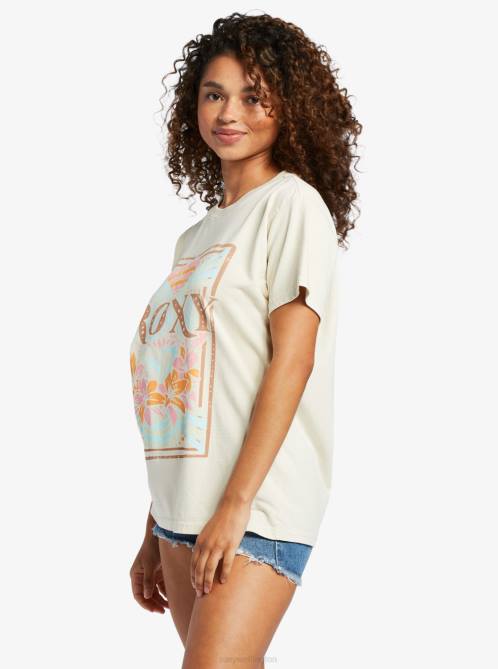 X4FH35 tapioca Rays Oversized T-Shirt Women Roxy | T-shirts