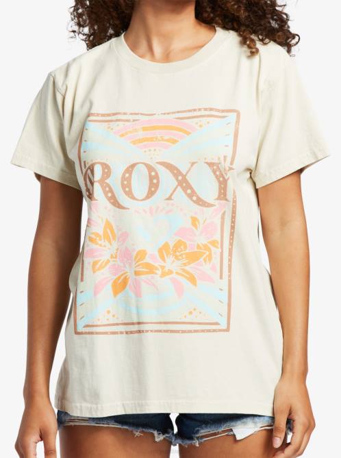 X4FH35 tapioca Rays Oversized T-Shirt Women Roxy | T-shirts