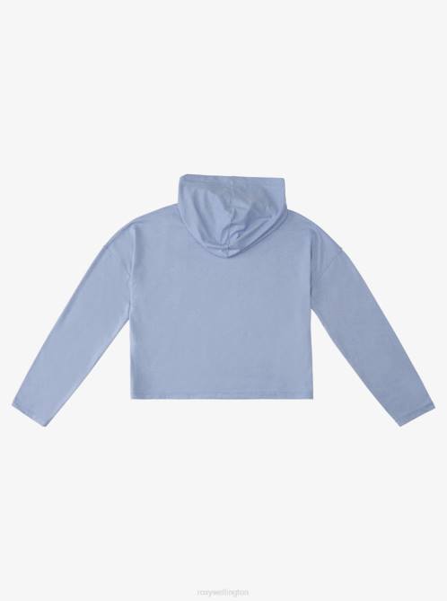 X4FH454 easter egg heather Sun Might Shine Long Sleeve Hooded T-Shirt Women Roxy | T-shirts