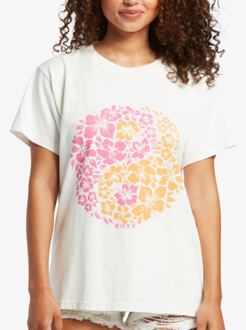 X4FH45 snow white Yang World Oversized T-Shirt Women Roxy | T-shirts