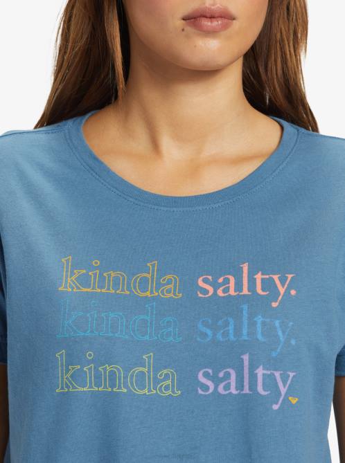 X4FH469 bijou blue Kinda Salty Boyfriend T-shirt Women Roxy | T-shirts