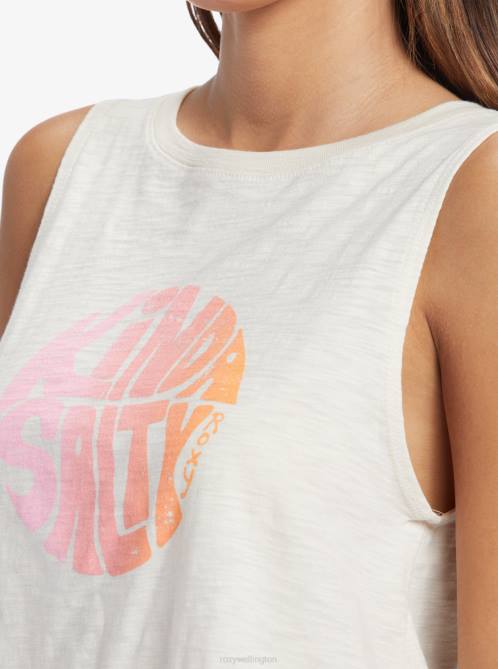 X4FH56 tapioca Kinda Salty Sleeveless T-Shirt Women Roxy | T-shirts
