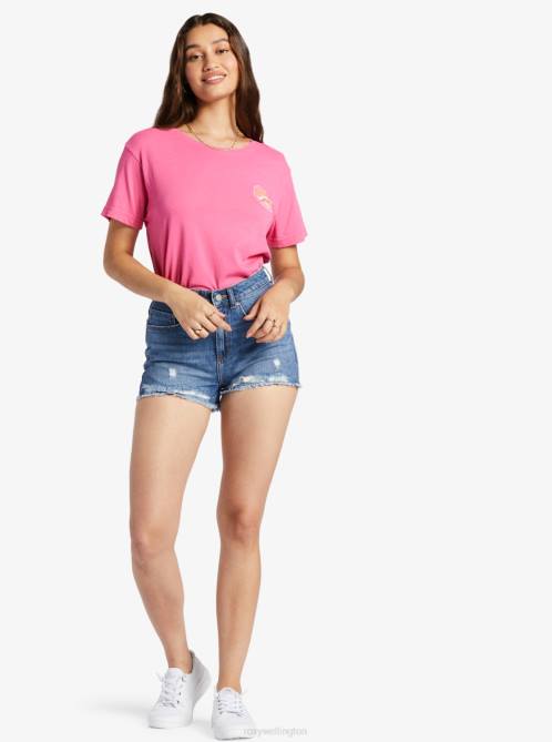 X4FH87 shocking pink Made Of Sunshine Oversized T-Shirt Women Roxy | T-shirts