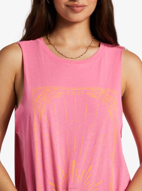 X4FH88 shocking pink Rise Up Sleeveless T-Shirt Women Roxy | T-shirts