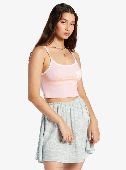 X4FH145 candy pink Linedance Cropped Tank Top Women Roxy | Tops