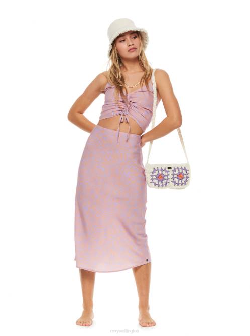 X4FH189 mock orange hawaiianheat Vibrant Light Strappy Crop Top Women Roxy | Tops