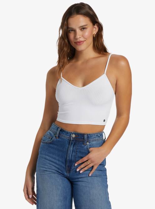 X4FH197 snow white Brami Strappy Top Women Roxy | Tops