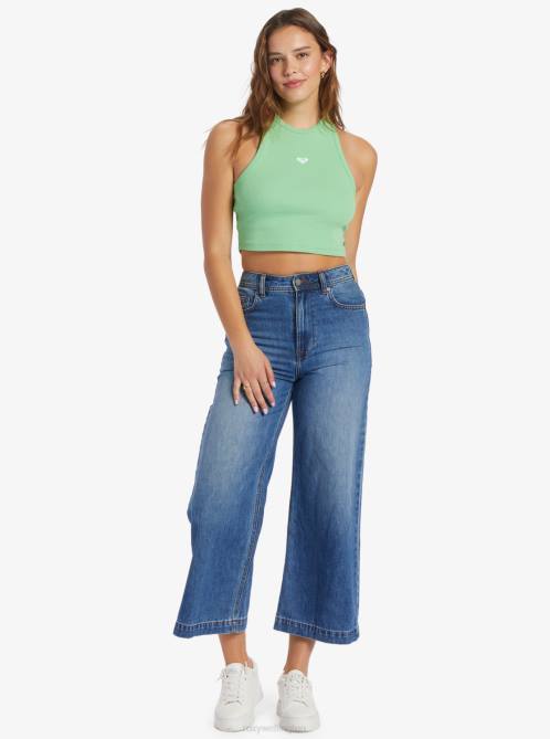 X4FH225 absinthe green Bright Boardwalk High Knit Tank Women Roxy | Tops